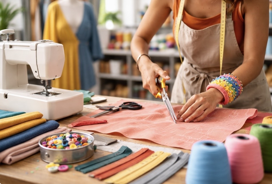 Fashion, Mode, nähen In unserem Workshop in Stuttgart dreht sich alles um Mode, Nähen und Fashion. Wenn du schon immer lernen wolltest, mit Stoffen zu arbeiten und deine eigene Kleidung zu gestalten, ist unser Nähkurs genau das Richtige für dich. In entspannter Atmosphäre zeigen wir dir Schritt für Schritt, wie du mit der Nähmaschine umgehst und dein erstes eigenes Projekt umsetzt. Unsere Nähkurse in Stuttgart richten sich sowohl an Anfänger als auch an Teilnehmende mit etwas Erfahrung. Ganz gleich, ob du zum ersten Mal an einer Nähmaschine sitzt oder bereits ein Schnittmuster umgesetzt hast – in unseren Workshops findest du den passenden Kurs. Gemeinsam in der Gruppe arbeiten wir an individuellen Projekten, sodass jede*r am Ende ein eigenes Produkt mit nach Hause nimmt. Die Inhalte unserer Kurse sind abwechslungsreich und praxisnah. Du lernst den richtigen Umgang mit Stoff, das Zuschneiden nach Schnittmuster sowie wichtige Nähtechniken. Schritt für Schritt begleiten wir dich durch den gesamten Prozess – vom ersten Schnitt bis zum fertigen Kleidungsstück. Besonders beliebt sind unsere Abend-Workshops, die mehrmals im Jahr stattfinden und sich perfekt in deinen Alltag integrieren lassen. Ein Kurs umfasst mehrere Stunden und findet zu festen Terminen statt. Die genaue Uhrzeit und alle Inhalte findest du auf unserer Seite. Dort kannst du auch deinen Wunschtermin auswählen und direkt deinen Platz sichern. Unsere Bestseller-Workshops sind oft schnell ausgebucht – es lohnt sich also, rechtzeitig einen Termin zu finden. Wenn du Lust hast, etwas Neues zu lernen, kreativ zu arbeiten und gemeinsam mit anderen Modebegeisterten deine eigenen Ideen umzusetzen, dann bist du bei unserem Nähkurs in Stuttgart genau richtig. Starte jetzt dein nächstes Näh-Projekt und entdecke, wie viel Freude es macht, mit Stoffen zu arbeiten und eigene Kleidung zu nähen!