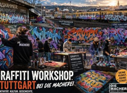 Graffiti Workshop Stuttgart bei Die Macherei – Ursprung, Szene & Kreativität erleben Die Graffiti-Szene in Stuttgart gehört zu den bedeutendsten urbanen Kunstbewegungen Deutschlands.