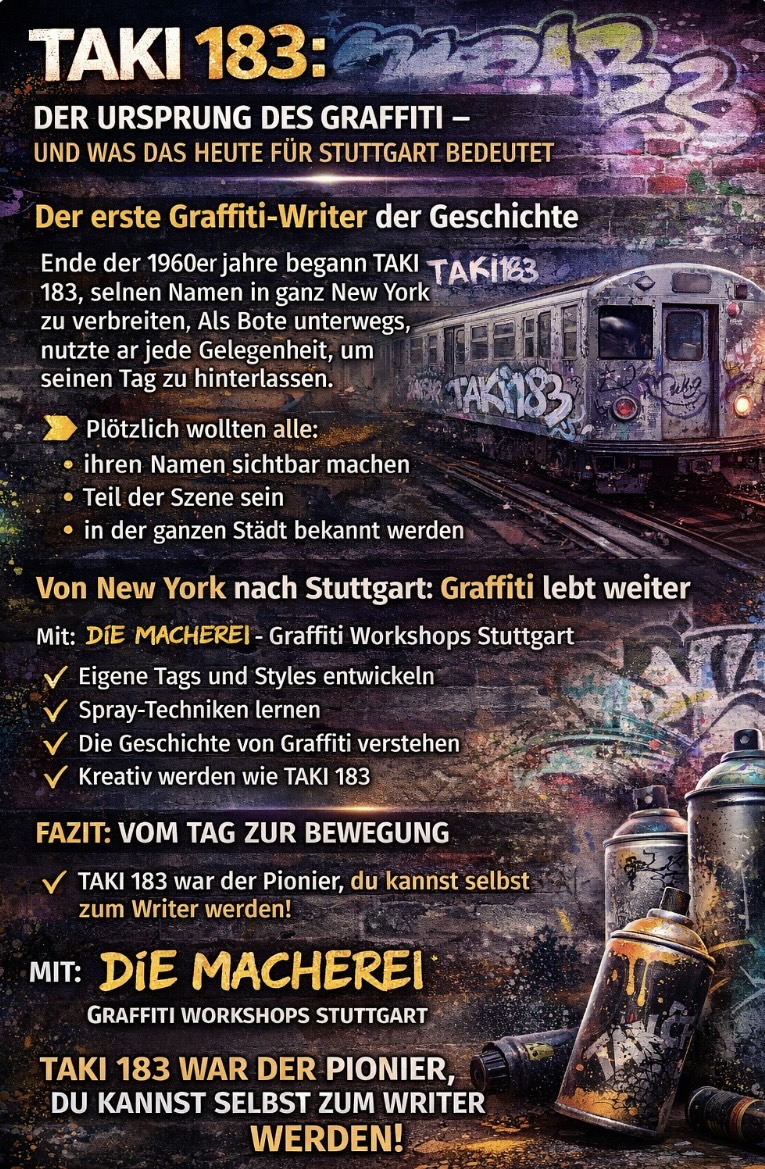 TAKI 183: Der Ursprung des Graffiti – und was das heute für Stuttgart bedeutet