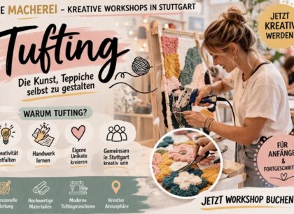 Die Macherei – Kreative Workshops in Stuttgart Tufting: Die Kunst, Teppiche selbst zu gestalten In Die Macherei – Kreative Workshops in Stuttgart entdecken immer mehr Menschen die faszinierende Technik des Tuftings. Ob als kreativer Ausgleich, DIY-Trend oder Einstieg in die textile Gestaltung – Tufting verbindet Handwerk, Design und moderne Kunst auf einzigartige Weise.