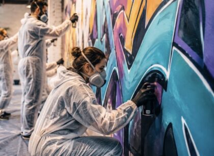 Graffiti Workshop in der Die Macherei Stuttgart – Kreatives Teambuilding mit Farbe und Teamgeist