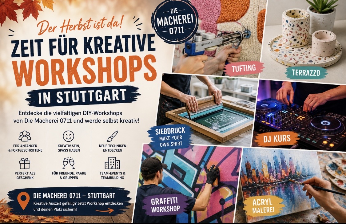 Der Herbst ist da: Zeit für kreative Workshops in Stuttgart Wenn die Tage kürzer werden, die Temperaturen sinken und draußen die ersten Blätter fallen