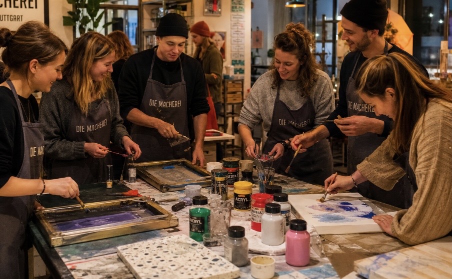 Weihnachtsfeier in Stuttgart mal anders: Kreative Weihnachtsfeier bei Die Macherei 